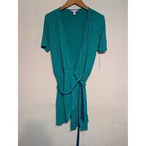 Lilly Pulitzer‎ Women's Green Safety Pin Print Arina Wrap Dress Size Medium